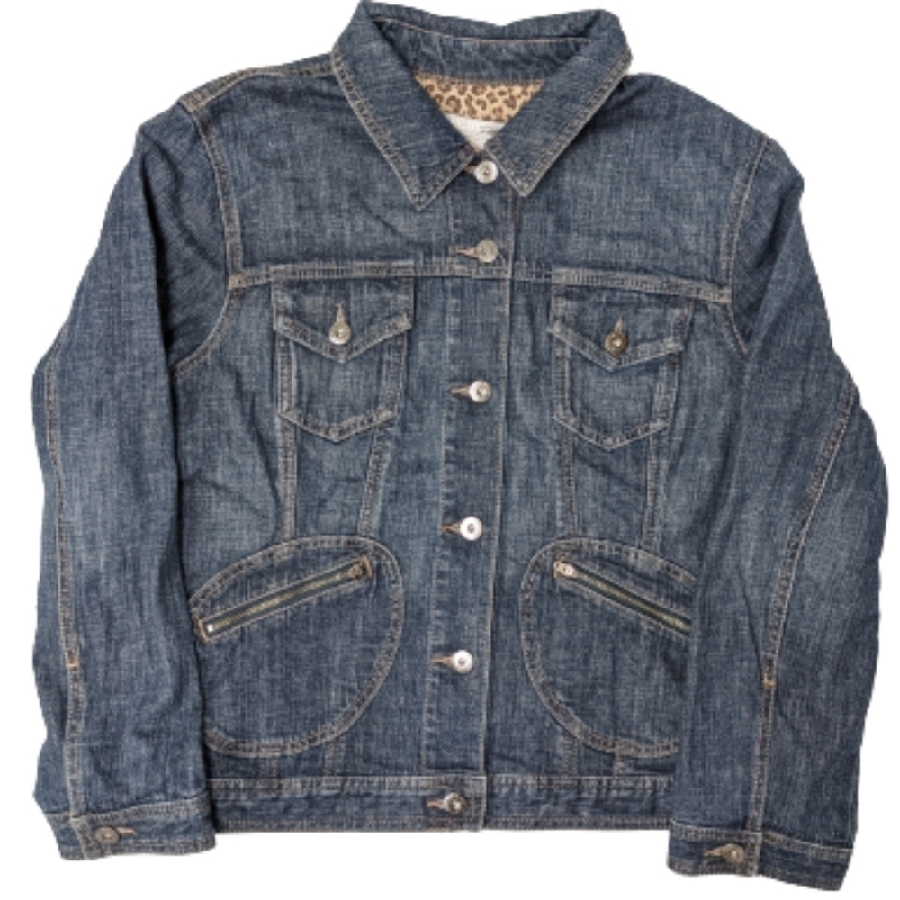 Chico's Platinum denim jacket